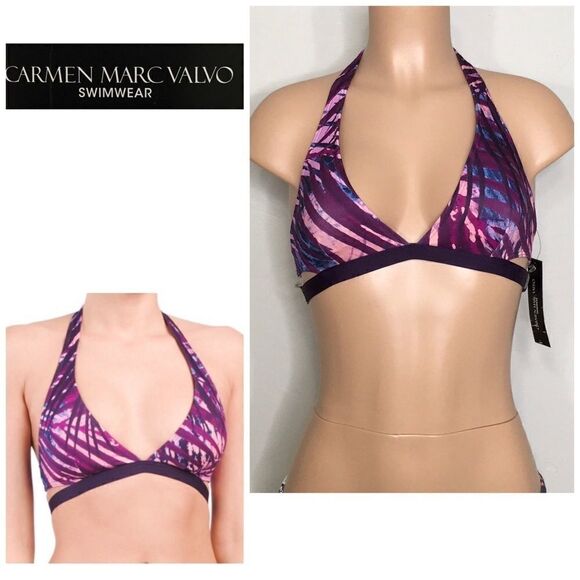 Carmen Marc Valvo purple bikini top. NWT - Picture 7 of 9